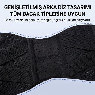 Genişletilmiş arka diz tasarımı