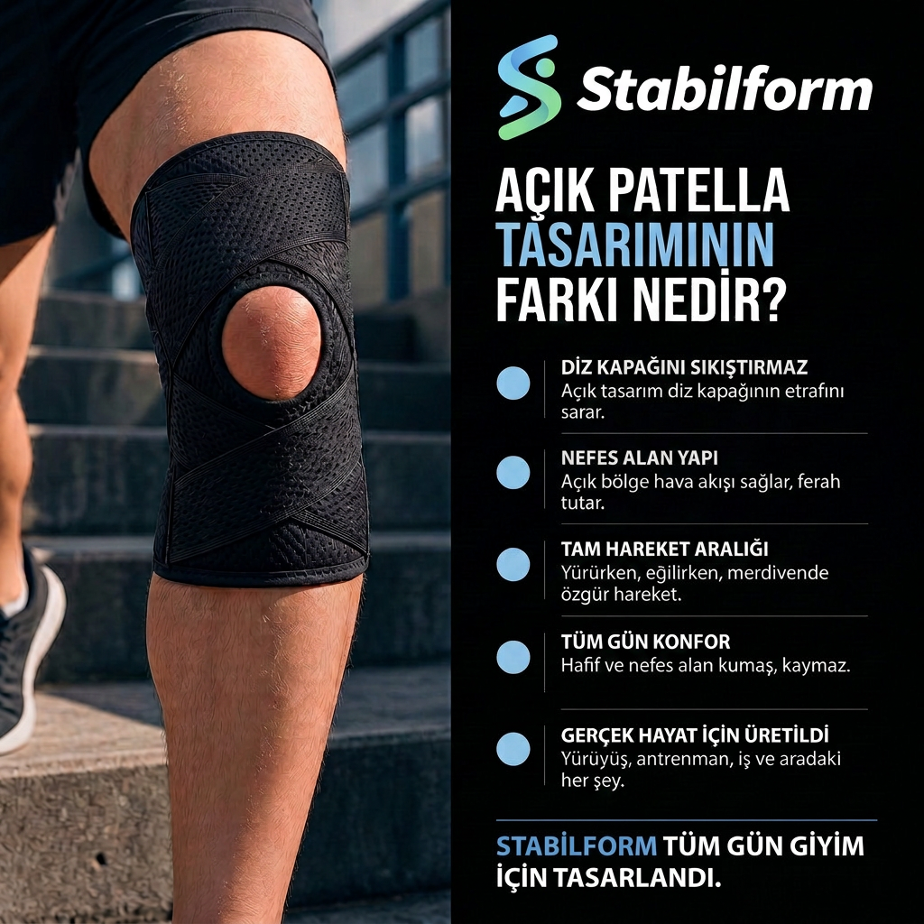 Açık patella tasarımı