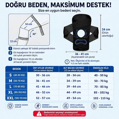Stabilform Çelik Yaylı Dizlik